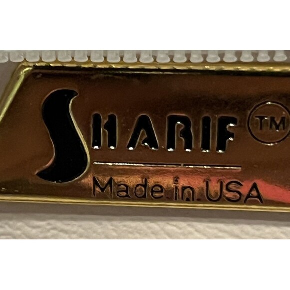 Vintage Sharif Bucket Bag Made in USA Striped Metallic Leather Shoulder Bag - Picture 7 of 13